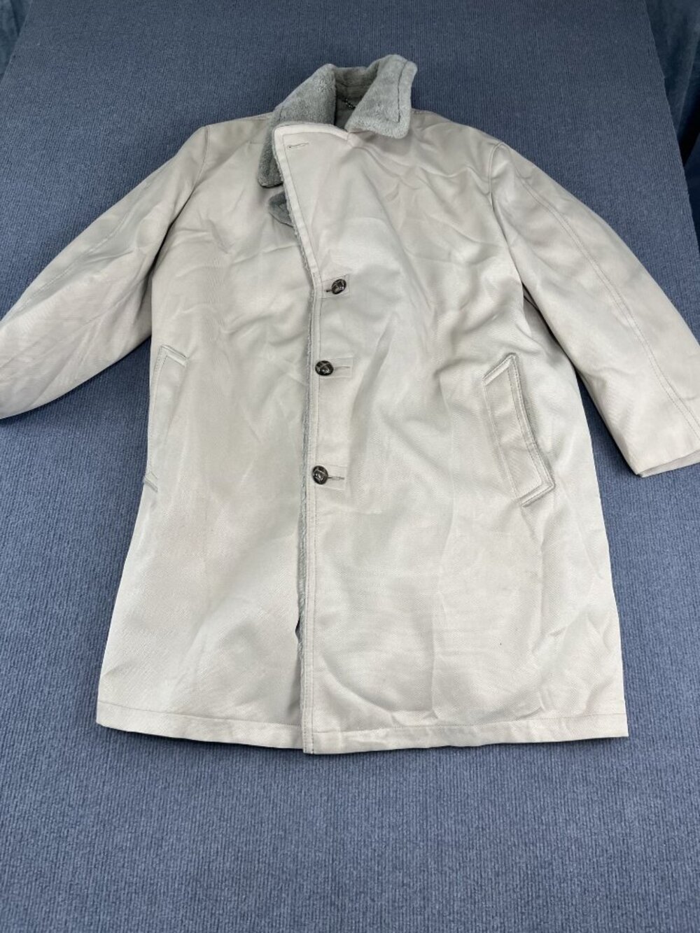 Mighty Mac Mens Brown Coat Button Closure Pockets 3XL